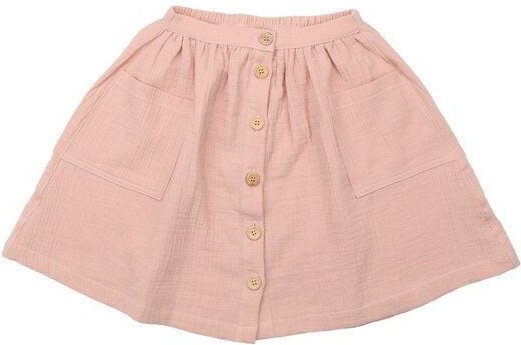 Organische Rosa Rock 'Flowers & Leaves' - 95% Bio-Baumwolle, GOTS-zertifiziert, Fair Trade – Walkiddy