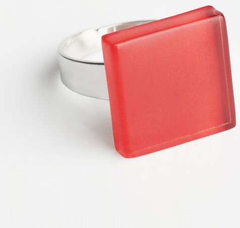 ALEXASCHA Minimalistischer Ring aus Glas, klein | PUREFORM