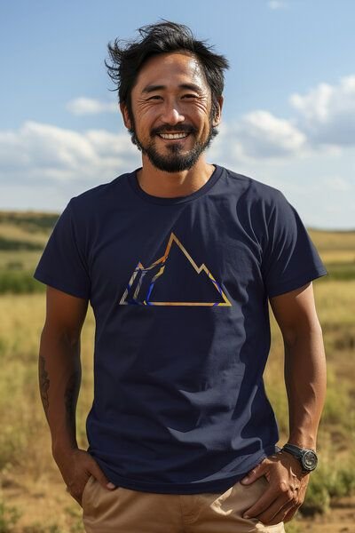 Kultgut Light Oversize- Artdesign - Biofair Shirt / Colorful Mountain
