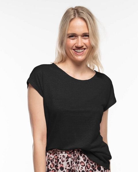 Alma & Lovis Elegantes Kurzarmshirt aus 100% Leinen-Jersey | Linen Short Pure