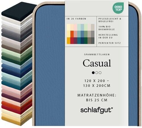 Schlafgut Spannbettlaken Casual Organic - 100% Biobaumwolle