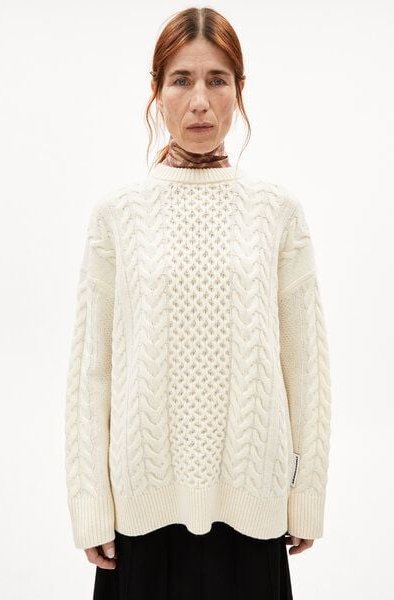ARMEDANGELS BERFINAA CABLE - Damen Pullover Loose Fit aus Bio-Woll Mix