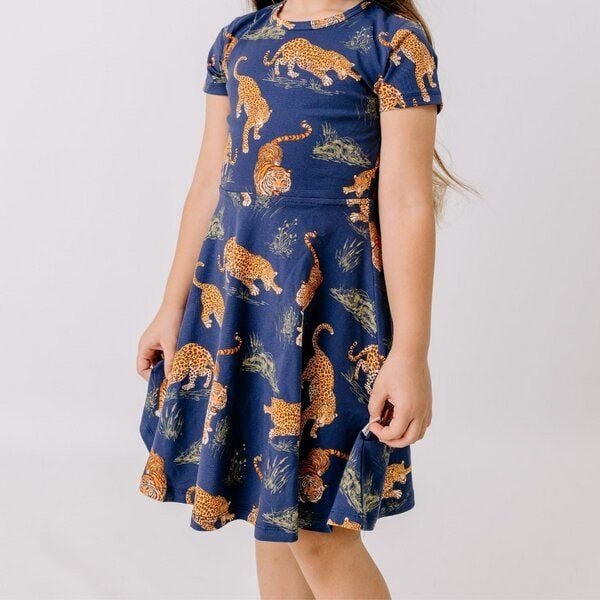 Walkiddy Tigers and Leopards-Flared Dress