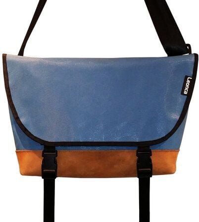 Leonca Messenger Bag aus Turnmatte & Lederboden oder Lederdeckel