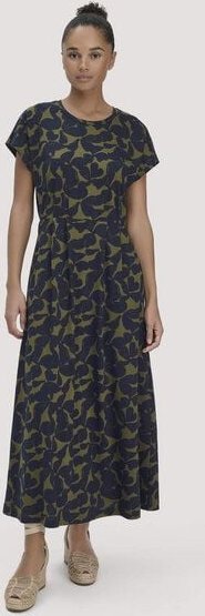 hessnatur Print Jersey Kleid Knöchellang Relaxed aus reiner Bio-Baumwolle