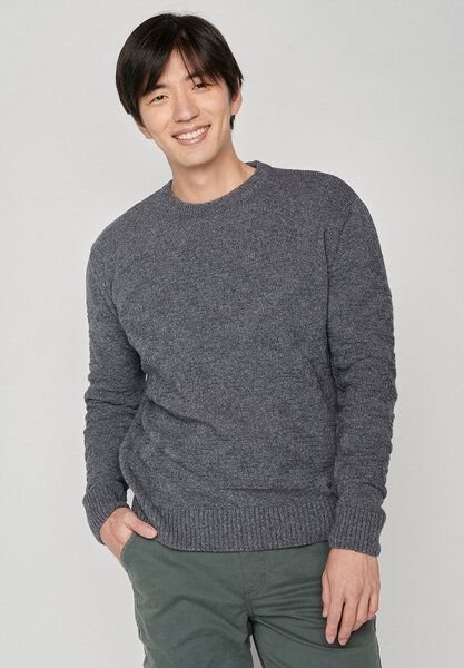 GREENBOMB Refill - Eleganter Strickpullover aus Wolle und Bio-Baumwolle / GOTS / Fair