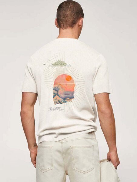 Kultgut Artdesign - Shirt aus recycelter Biobaumwolle / Sun & Water