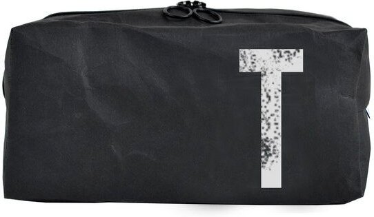 renna deluxe Kulturbeutel oder Kosmetiktasche mit Monogramm, vegan, SCHWARZ