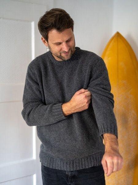 FUXBAU Männer Merino Strickpullover