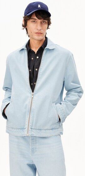 ARMEDANGELS HARRINGTON DENIM Herren Overshirt aus recyceltem Baumwoll Mix