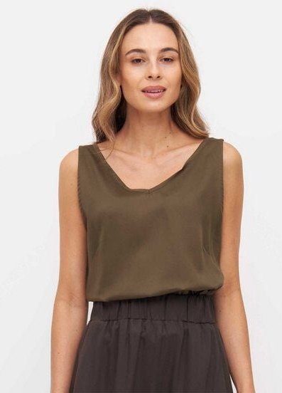 WiDDA berlin Bluse VAU in Oliv aus TENCEL®