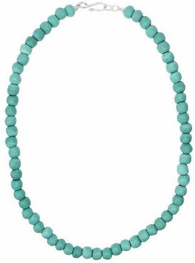 Global Mamas Halskette mit Perlen aus Recycling Glas, 46 cm