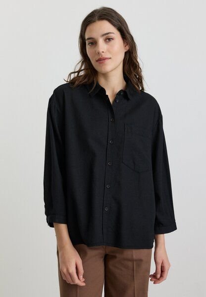 Damen Bluse aus Leinen und LENZING ECOVERO Viskose Mix - CYPRESS - recolution