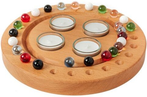 klotzaufklotz Adventskalender und Adventskranz mit Teelichtern