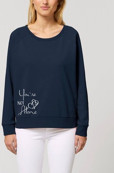 Human Family Weites Bio Damen Rundhals Sweatshirt "Dazzy - Not Alone" - in 4 Farben