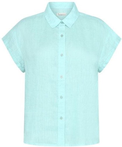 KnowledgeCotton Apparel ASTER faltbares Kurzarm-Leinenhemd - Bio-Leinen - GOTS/Vegan