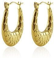 Ovale Creolen mit Animalprint Struktur, Cool & Schick in 18mm x 25mm von Elektropulli