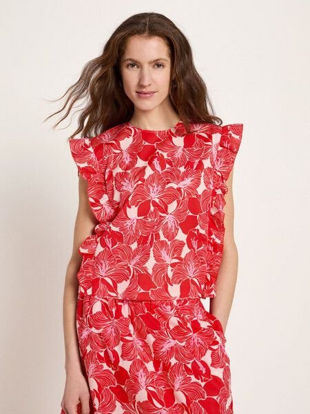 LANIUS Kurzarm-Bluse print bloom