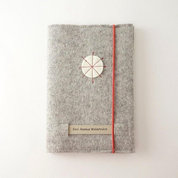 matilda k. manufaktur Umschlag für Kinder-Untersuchungsheft mit individuellem Namensschild