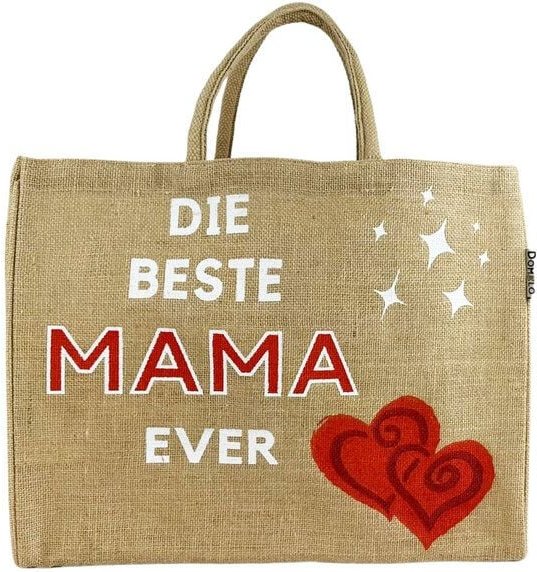 Domelo große Jute Einkaufskorb, Vegane Einkaufstasche nachhaltige Handtasche/ Shopper