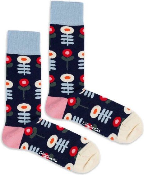 DillySocks Socken Nordic Bloom aus Biobaumwoll-Mix
