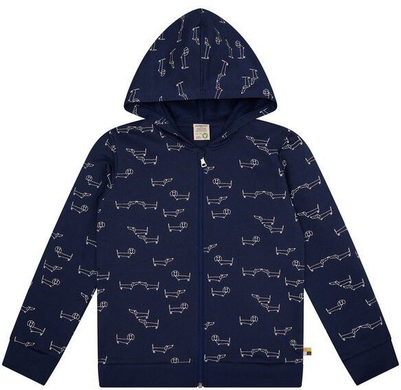 loud + proud Kinder Sweatjacke mit Kapuze, GOTS-zertifiziert