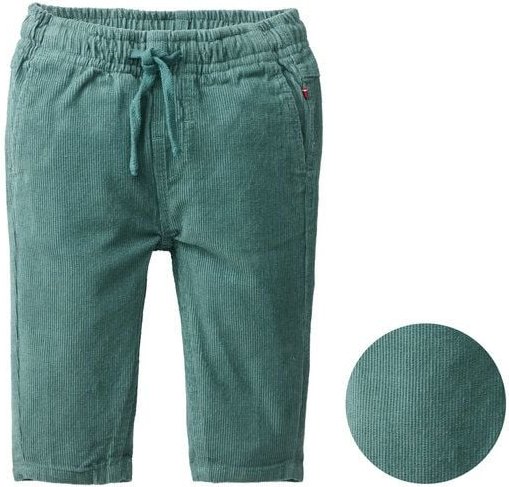 People Wear Organic Kord Hose, grün uni, Bio-Baumwolle