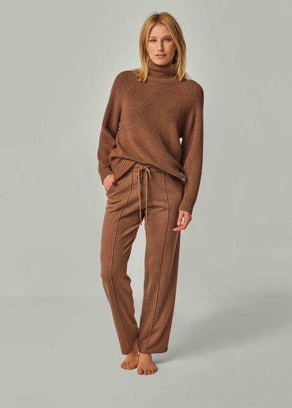 YOU LOOK PERFECT Merino Loungewear Set „Strickpullover Eve & Strickhose Elisa"