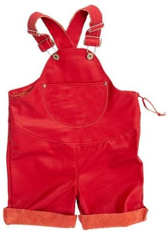 Snekkerbuks Kurze Latzhose aus Leder (2 - 8 Jahre)