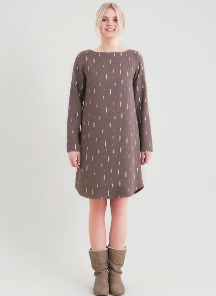 ORGANICATION Tencel Druckkleid mit kontrastfarbenem Alloverdruck