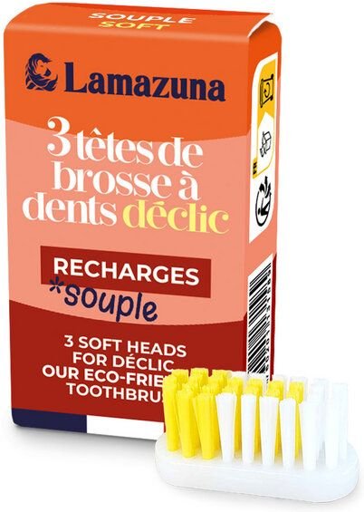 Lamazuna Zahnbürsten-Wechselköpfe, Set 3 Stk.