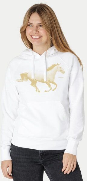 Peaces.bio - handbedruckte Biomode Bio-Damen-Kapuzensweater Horsepower