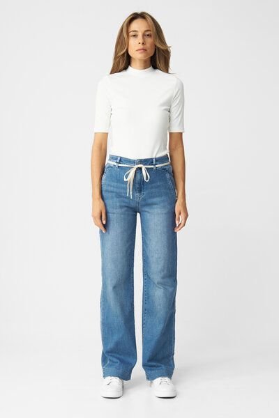 DAWN DEW Flared Soft Denim - French Pocket