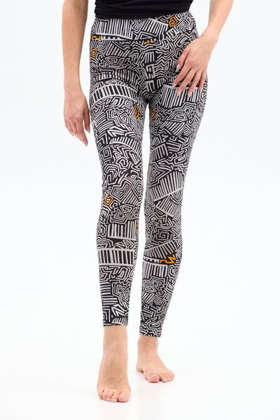 Leggings Gallo Damen – aus Bio-Baumwolle mit Elasthan – nachhaltige Yoga-Leggings im einzigartigen KOKOworld-Print – fai...
