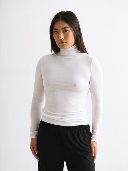 erlich textil Light Touch Rollkragen Langarmshirt aus weichem Modal, made in Europe