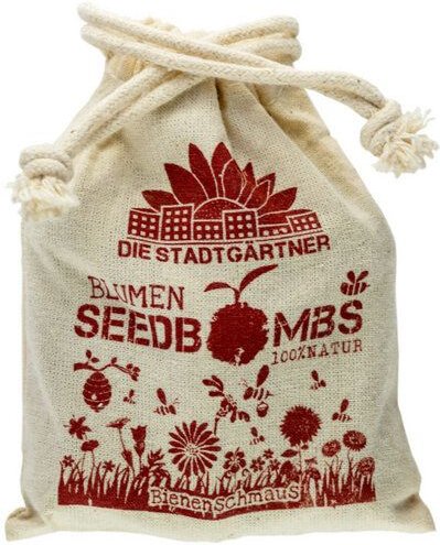 Die Stadtgärtner 8 Seedbombs "Bienenschmaus" im Mini-Jutebeutel