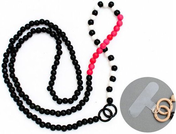 renna deluxe Handykette aus Holzperlen, Crossbody lang, verschiedene Farben