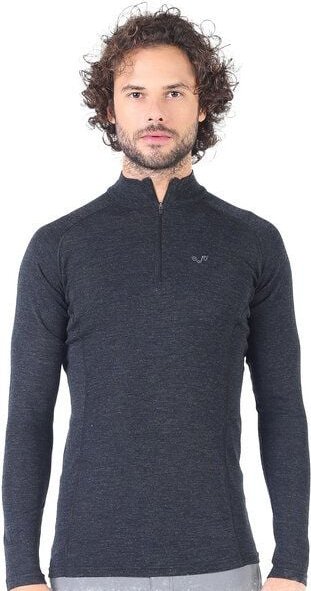 Thumbnail - Woolona Langarmshirt - ASTRO - 100% Merinowolle (Zip)