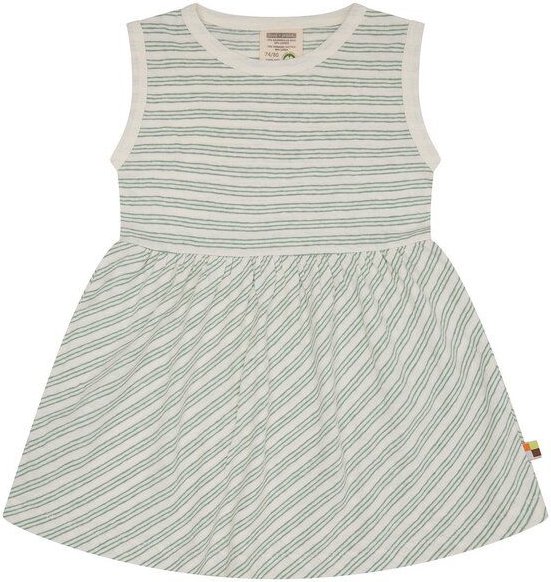 Thumbnail - loud + proud Babys & Kinder Kleid Streifen mit Leinen, GOTS-zertifiziert
