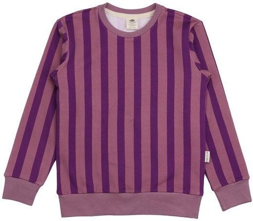 Kinder Sweatshirt GOTS-zertifiziert aus Bio-Baumwolle lila gestreift – Walkiddy