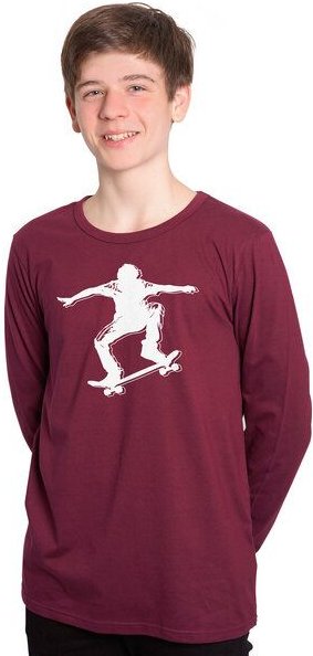 HANDGEDRUCKT "Skater" Männer Longsleeve