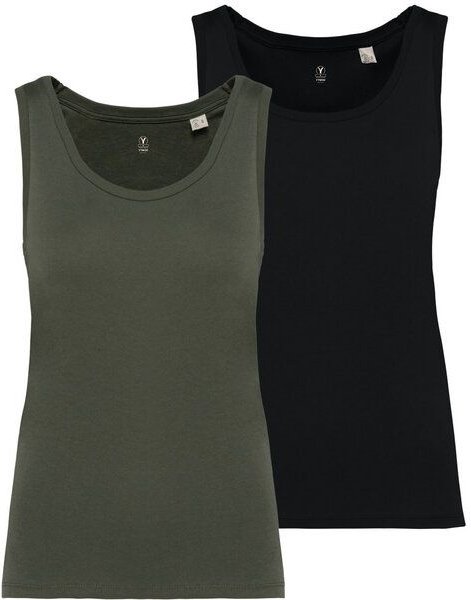 YTWOO 2er Pack Damen Tank Top aus 100% Bio-Baumwolle