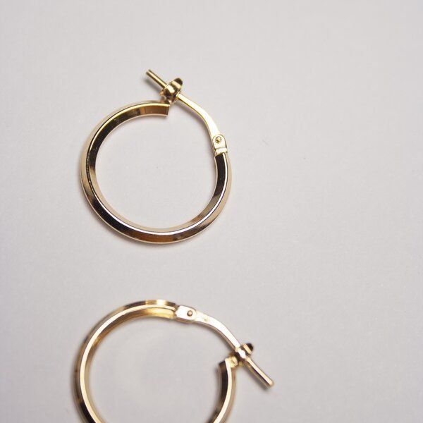 Kiwistories Creolen Ohrringe Cherryoo Gold Vermeil recycelt 925er Sterling Silver nickelfrei