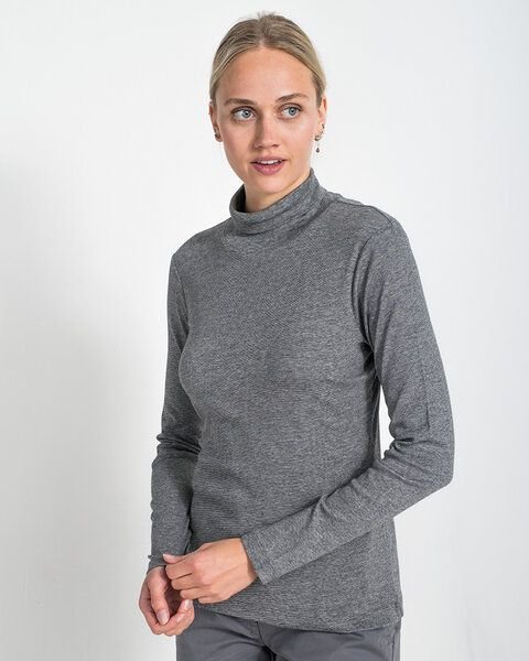Alma & Lovis Rollkragenshirt aus Bio-Baumwoll-Jersey | Melange Rolli