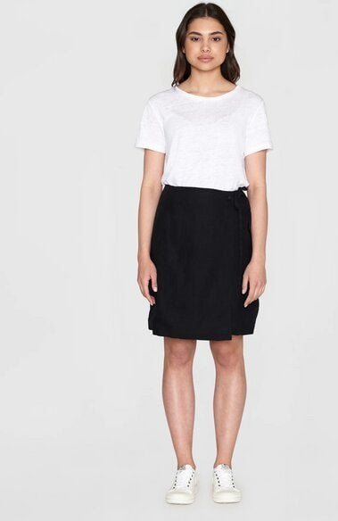 Knowledge Cotton Apparel Short Linen Wrap Skirt