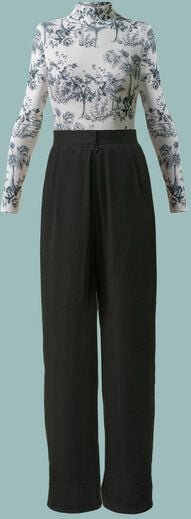 Atelier SNOW Set Langärmliger Body + Marlenehose Elena aus Bio-Lyocell