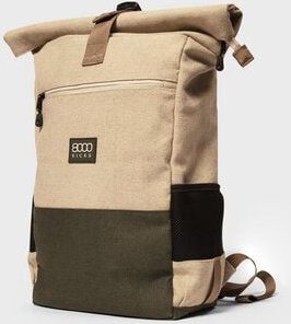 8000Kicks Alltagsrucksack aus Hanf – wetterfest und langlebig - Schwarz, Beige & Grün, Beige & Rot und Marineblau
