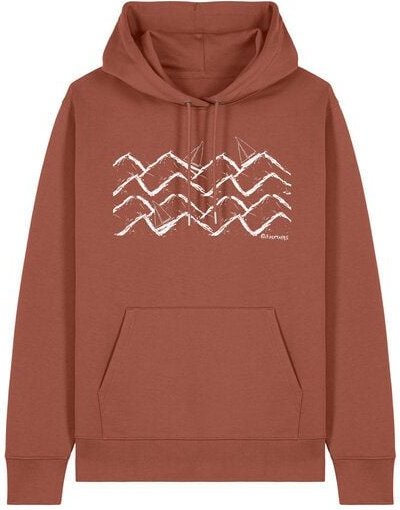 ilovemixtapes Nachhaltiger Bio Hoodie „Boats & Waves“ – Fairer Unisex Kapuzenpullover aus Bio-Baumwolle