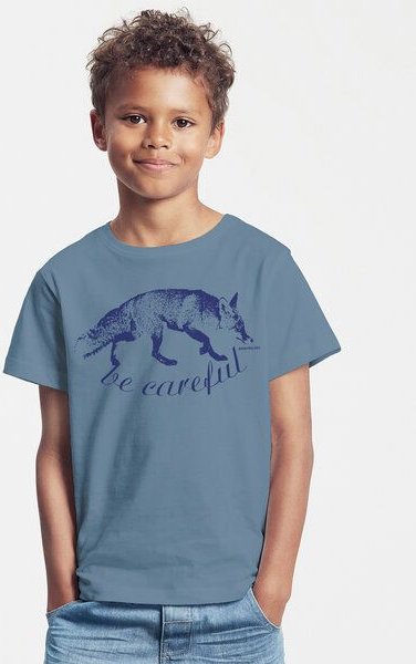 Peaces.bio - handbedruckte Biomode Bio-Kinder T-Shirt Be Careful