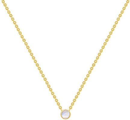 Eppi Minimalistischer Kettenanhänger in Silber und mit Mondstein Glosie